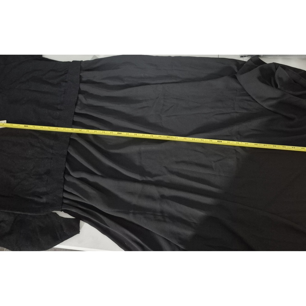Max Studio London Dress Womens 1X Black Sweater Bodice Sheer Skirt Maxi NEW - Picture 9 of 10